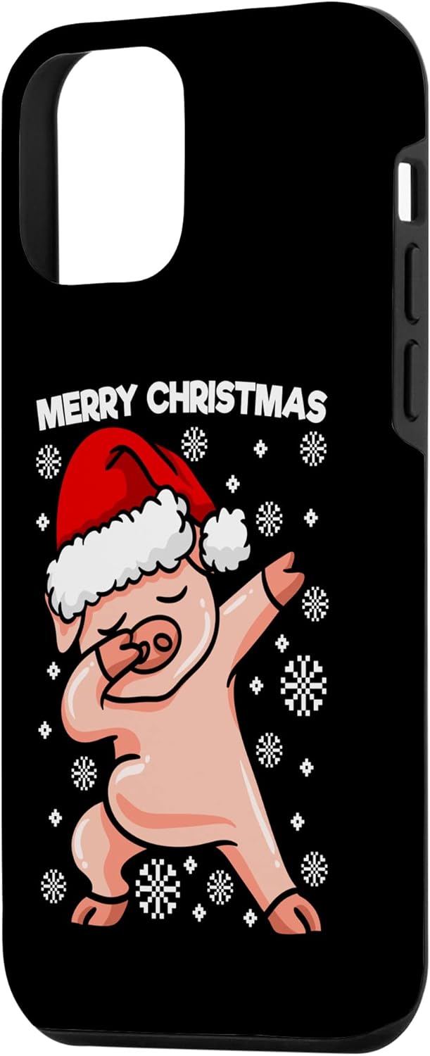 iPhone 12 mini Dabbing Santa Pig With Santa Hat Dab Dance Merry Christmas Case