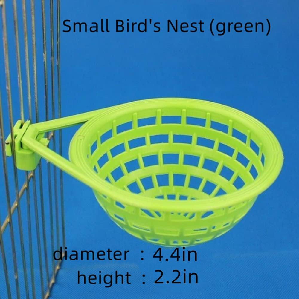 3pcs plástico canario nido de pájaro nido de plástico hueco colgante jaula huevos eclosión herramienta aves cría cabaña nido cacerola (verde)