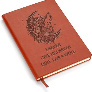 RSRXEDL Cuaderno de escritura con diseño de lobo hecho a mano, encuadernado en cuero, regalo de lobo para mujeres, hombres, amantes del lobo (lobo) RSRXEDL Cuaderno de escritura con diseño de lobo hecho a mano, encuadernado en cuero, regalo de lobo para mujeres, hombres, amantes del lobo (lobo)