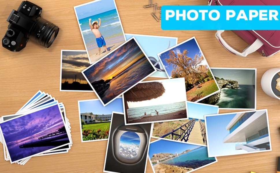 200 hojas de papel fotográfico de 5 x 7 pulgadas, 5R 7.05 ozm, papel fotográfico de alta calidad brillante, suave, impermeable, papel fotográfico