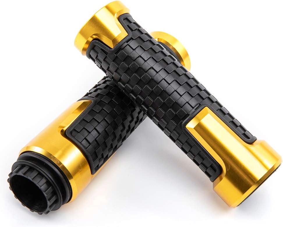 Empuñaduras de mano de 78 pulgadas 0.866 in antideslizantes universales de aluminio y gel de goma para manillar para moto