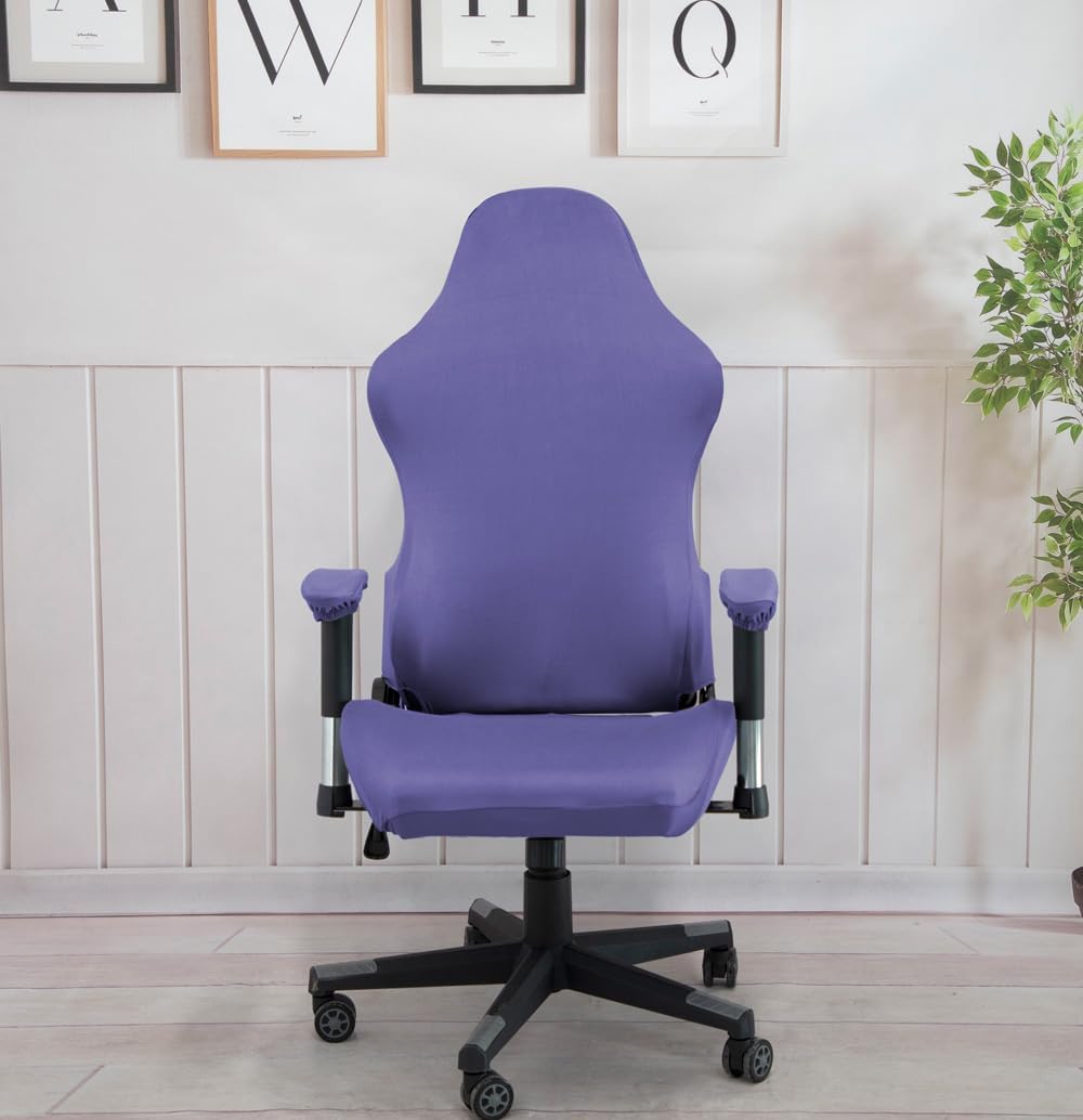 Fundas ergonómicas para silla de oficina con reposabrazos, fundas elásticas repelentes al agua para adultos, videojuegos, reclinables, carreras y