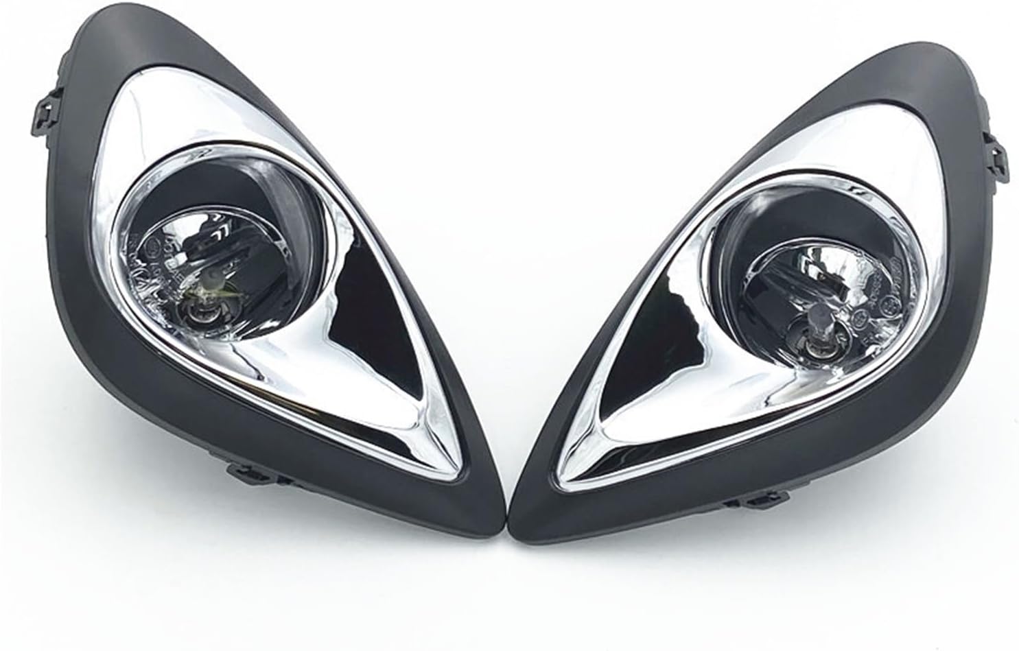 2 piezas de luz antiniebla compatibles con Nissan March Micra Hatchback Car Hologen lámpara antiniebla cubierta cromada parachoques delantero luz