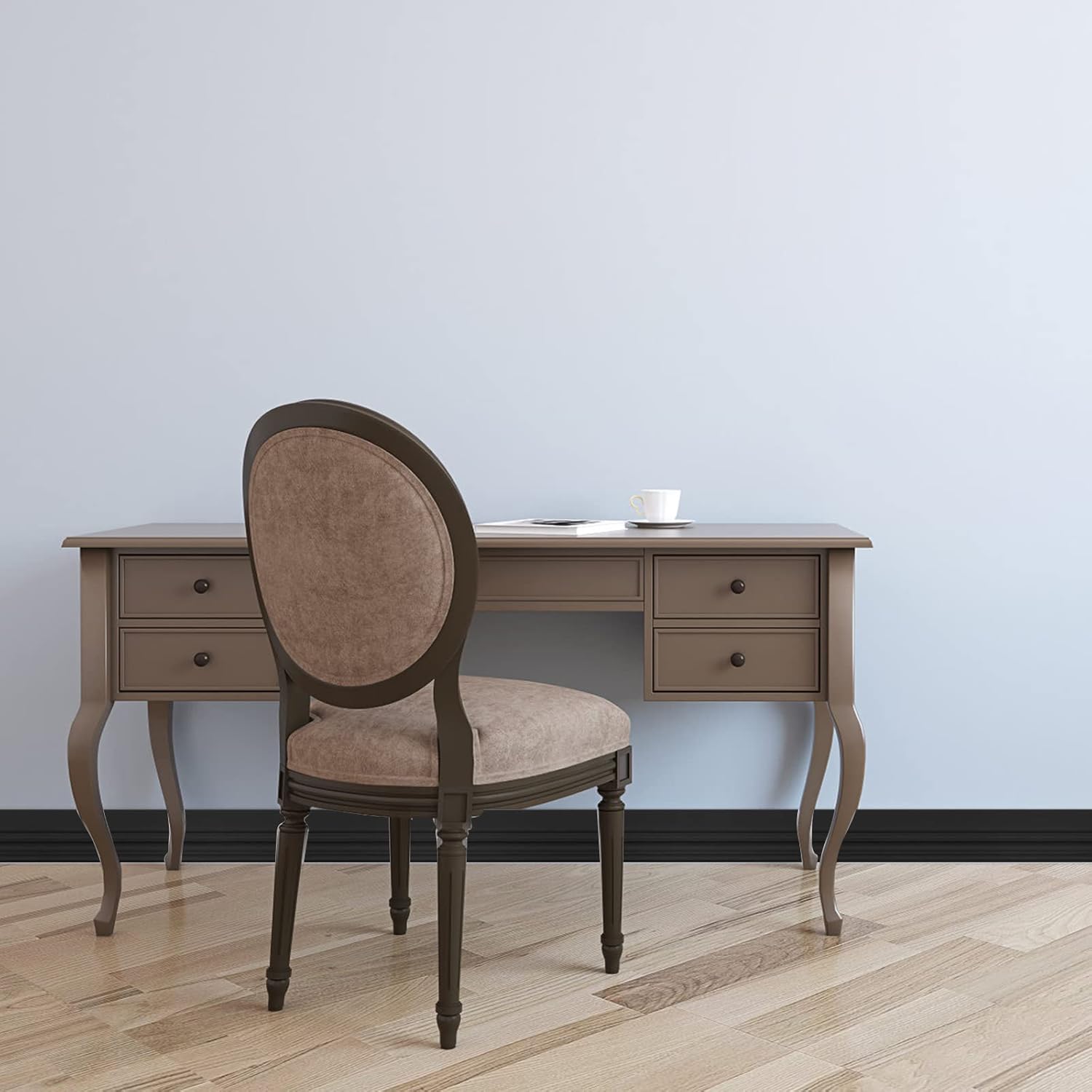 Moldura flexible de pared para base de pared para despegar y pegar, 4 pulgadas de ancho x 16.4 pies de largo, rodapiés de vinilo autoadhesivo para