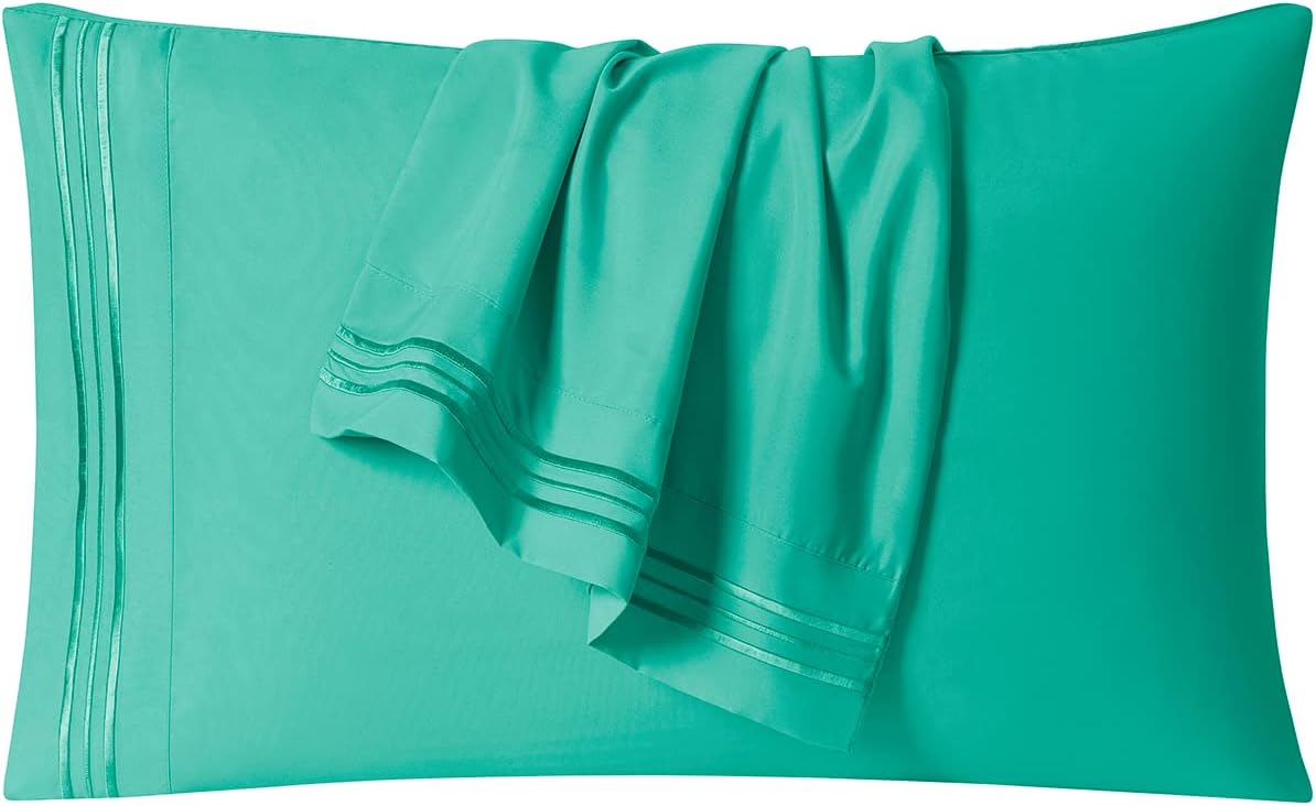 Clara Clark – Juego de sábanas de la serie 1800 Premier, 4 piezas, juego de cama, sábanas con mucha caída, resiste arrugas, la decoloración y las