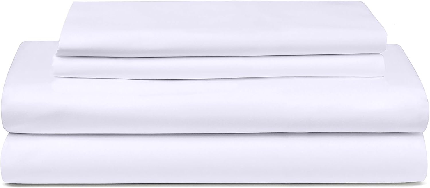 EVOLIVE Juego de sábanas de 4 piezas de microfibra cepillada ultrasuave y sólida de alta calidad, que incluye 1 sábana encimera, 1 sábana bajera y 2