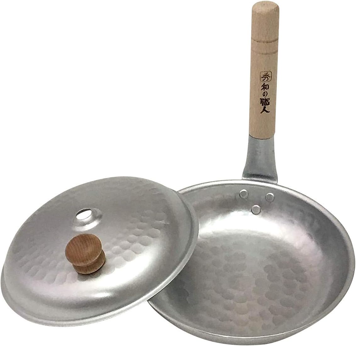 Taniguchi Metal Parent-Child Pot, Lid, 6.3 inches (16 cm), Made in Japan, Handle, Natural Wood, Japanese Craftsman Series