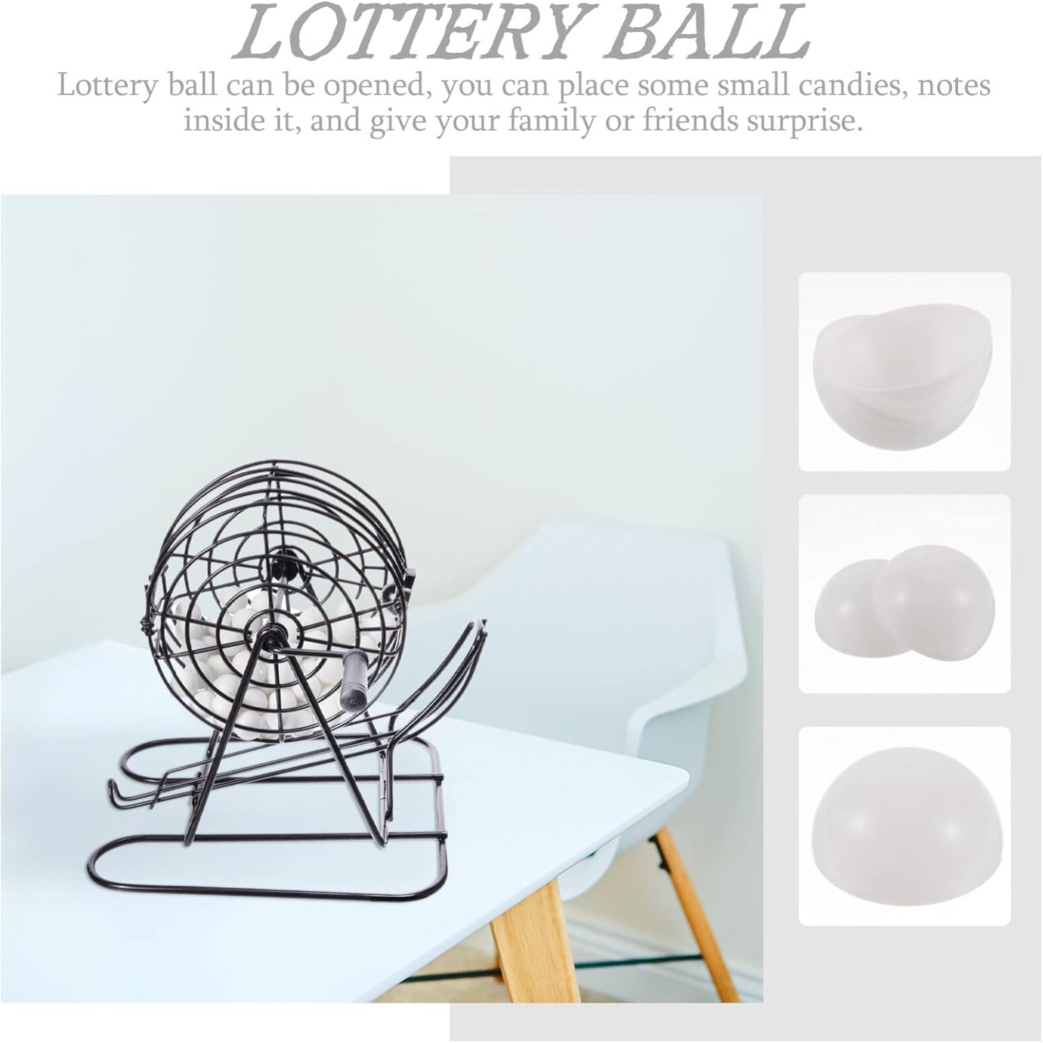 Pelotas de bingo para rifa, pelotas de tenis de mesa, 25 unidades, 1.575 in, bolas de bingo de repuesto de plástico para juegos de bingo, color