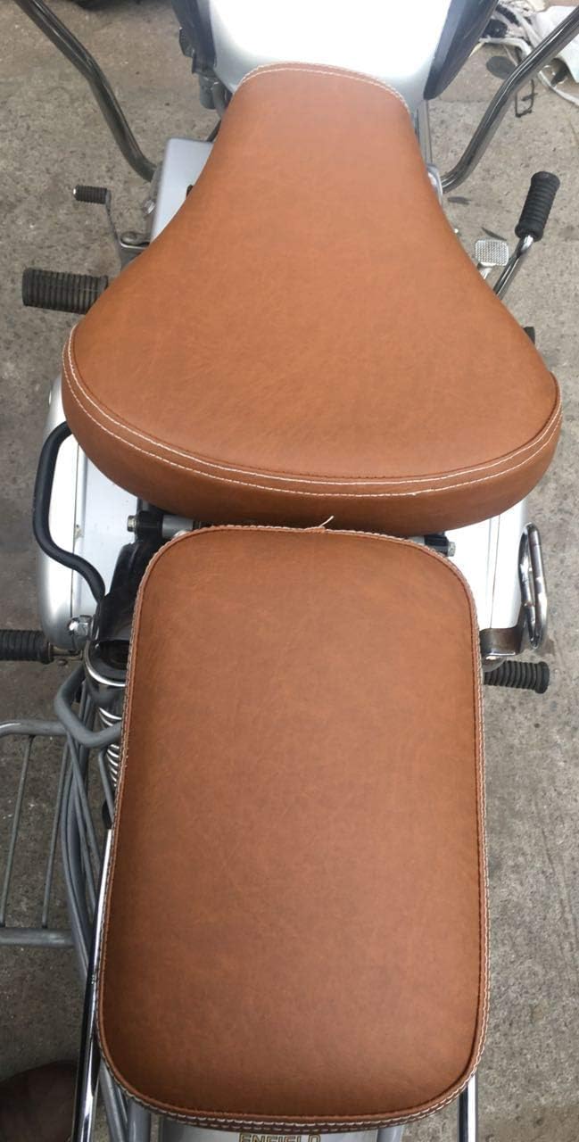 SaharaSeats Royal Enfield Classic 350500 – Funda de asiento color castaño tostado