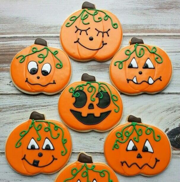 Cortadores de galletas de Halloween, 5 piezas de acero inoxidable para hornear, moldes de calabaza, fantasma, dientes de vampiro, murciélago, ataúd