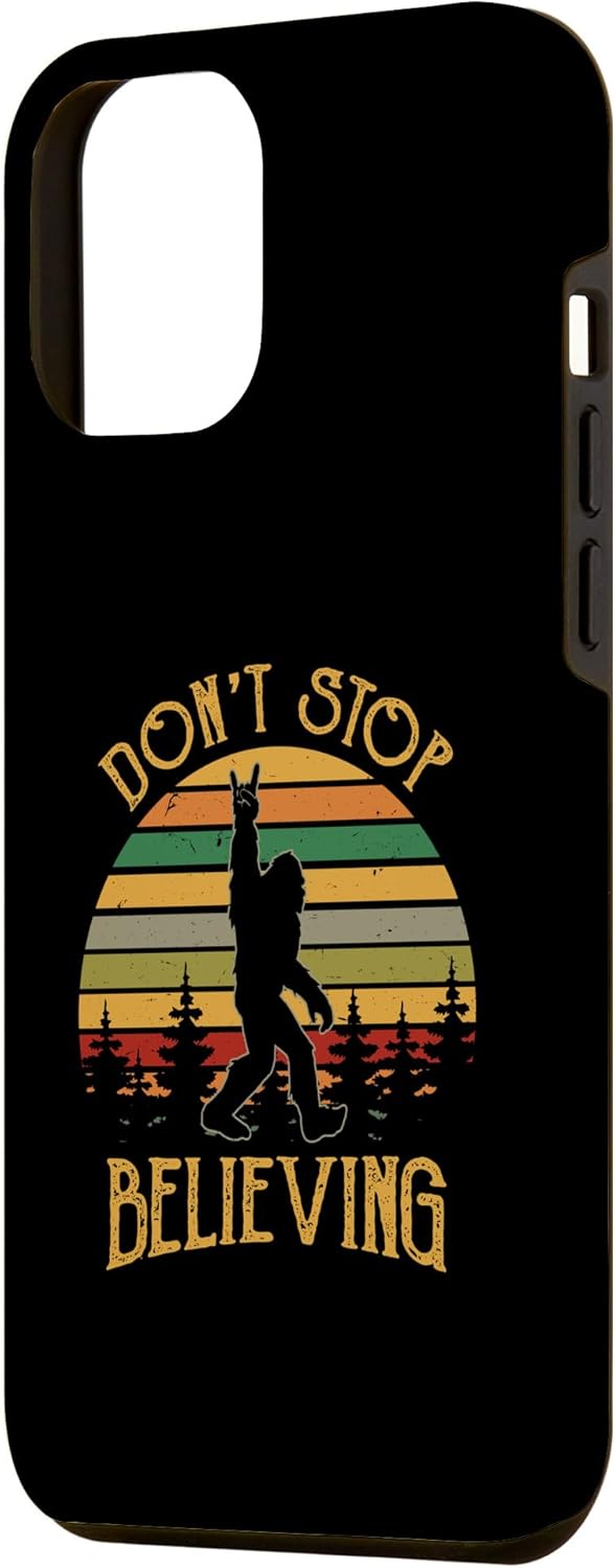 Funda Sasquatch para iPhone 12 Pro Max Don’t Stop Believing Bigfoot Rock and Roll