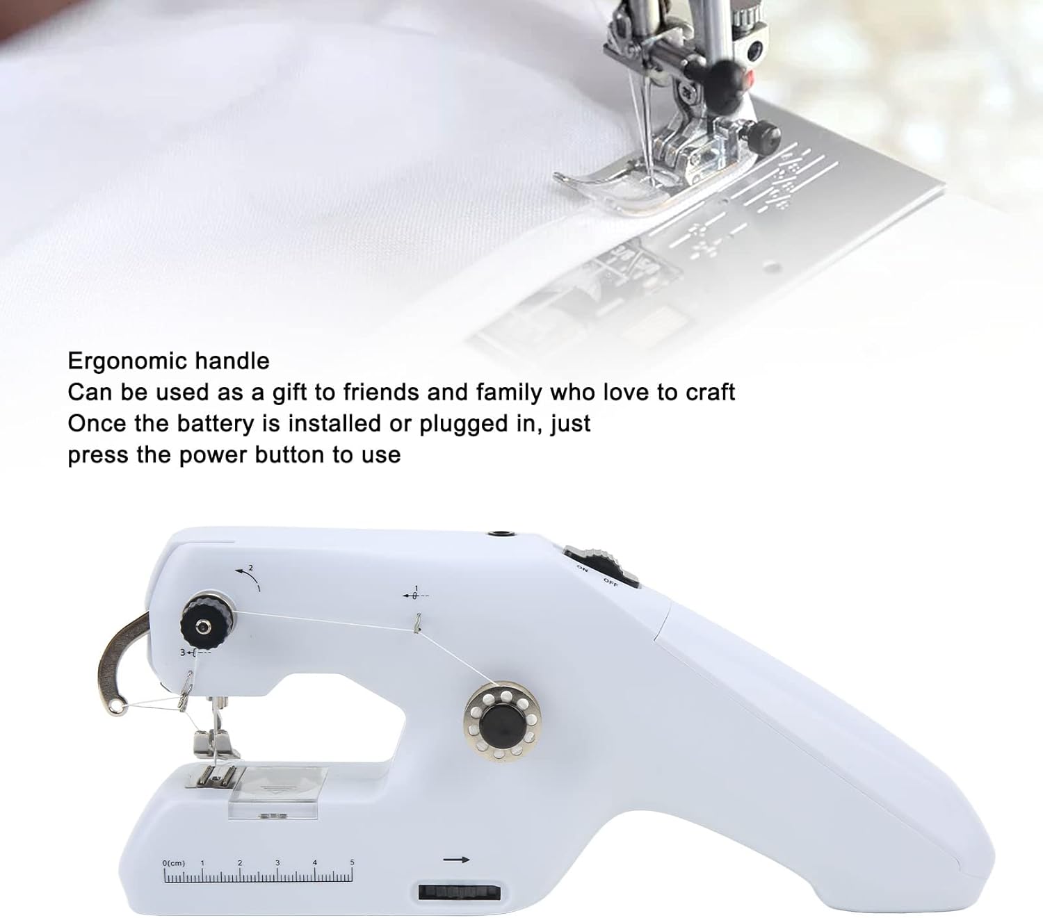 Máquina de coser de mano Máquina de coser portátil de costura rápida Mini máquina de coser de mano Máquina de coser portátil adecuada para el hogar