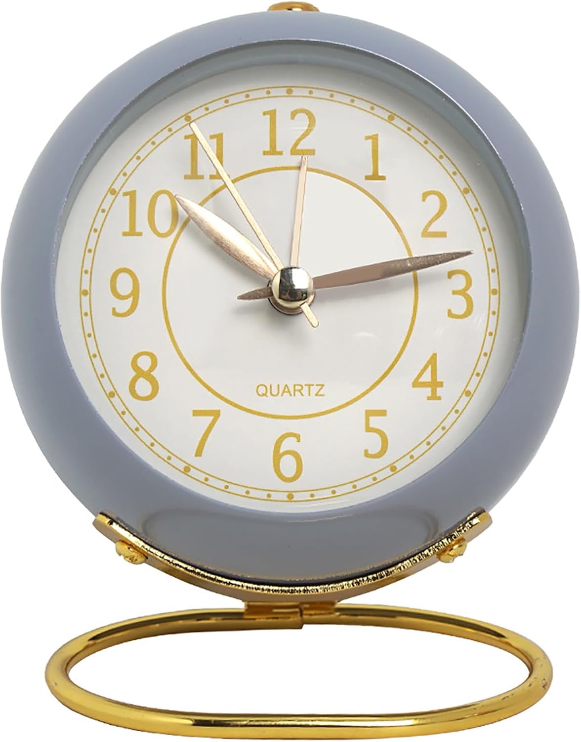 Reloj despertador analógico, reloj retro de mesa con luz nocturna para estantería, escritorio, cocina, dormitorio, al lado, decorativo, silencioso,