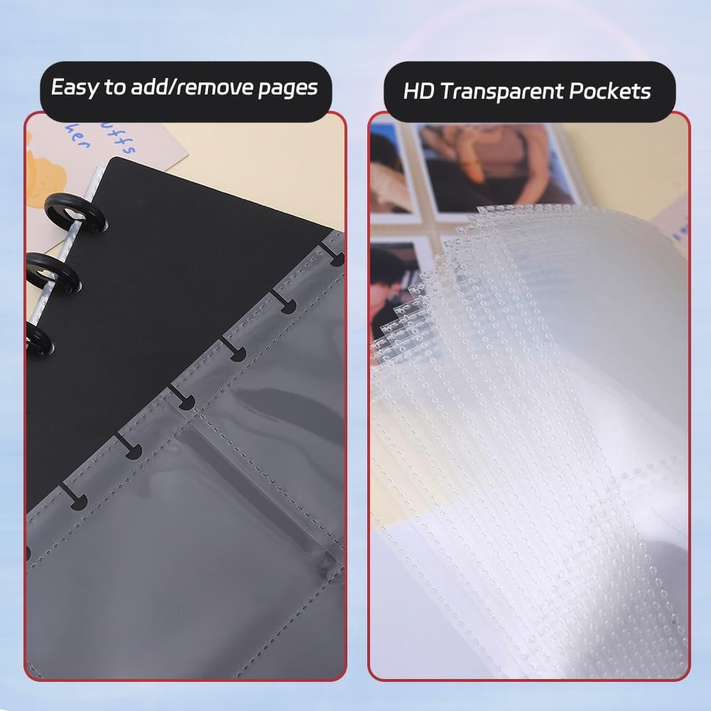 Paquete de 2 carpetas K-Pop para tarjetas fotográficas, 40 páginas internas, libro de tarjetas de fotos de 3 pulgadas, 2 páginas interiores de 20, 2