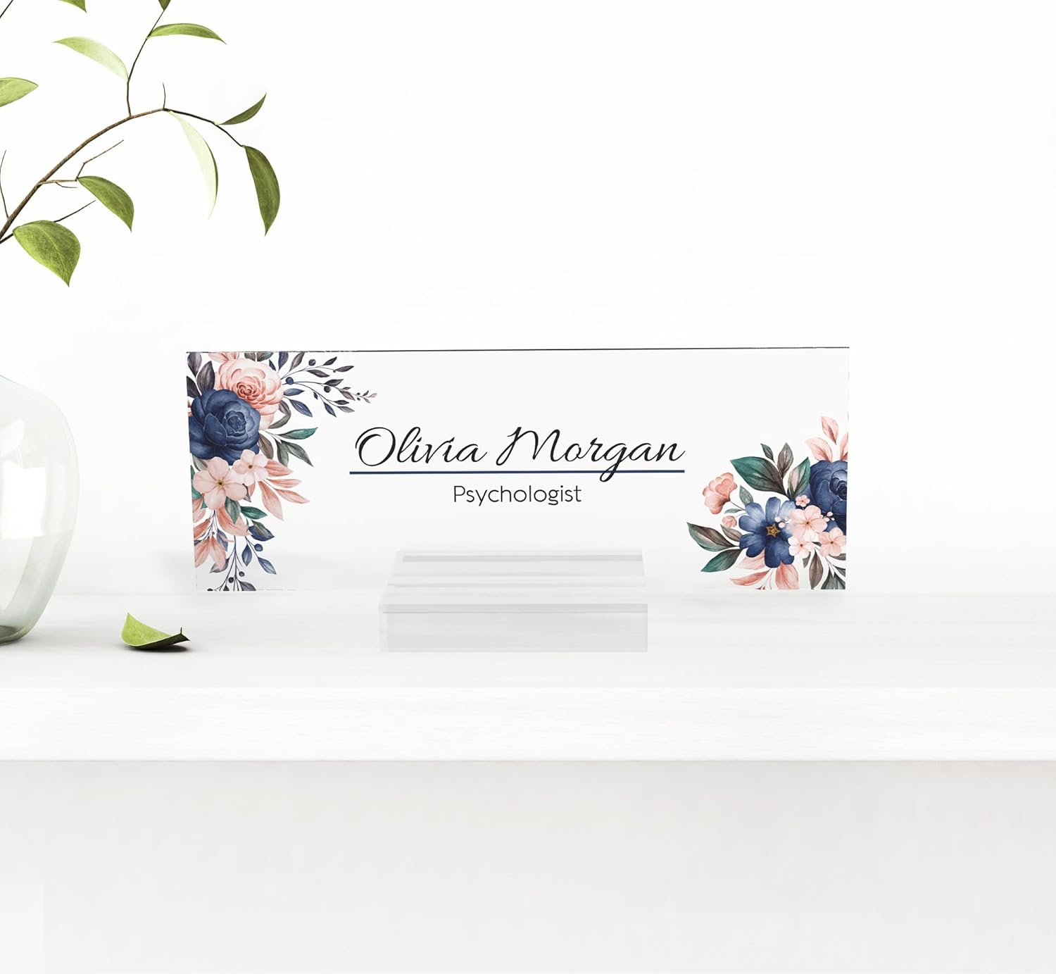 Placa de nombre de escritorio personalizada  Placa de nombre acrílica personalizada  Placa de escritorio de decoración de oficina  Regalos de