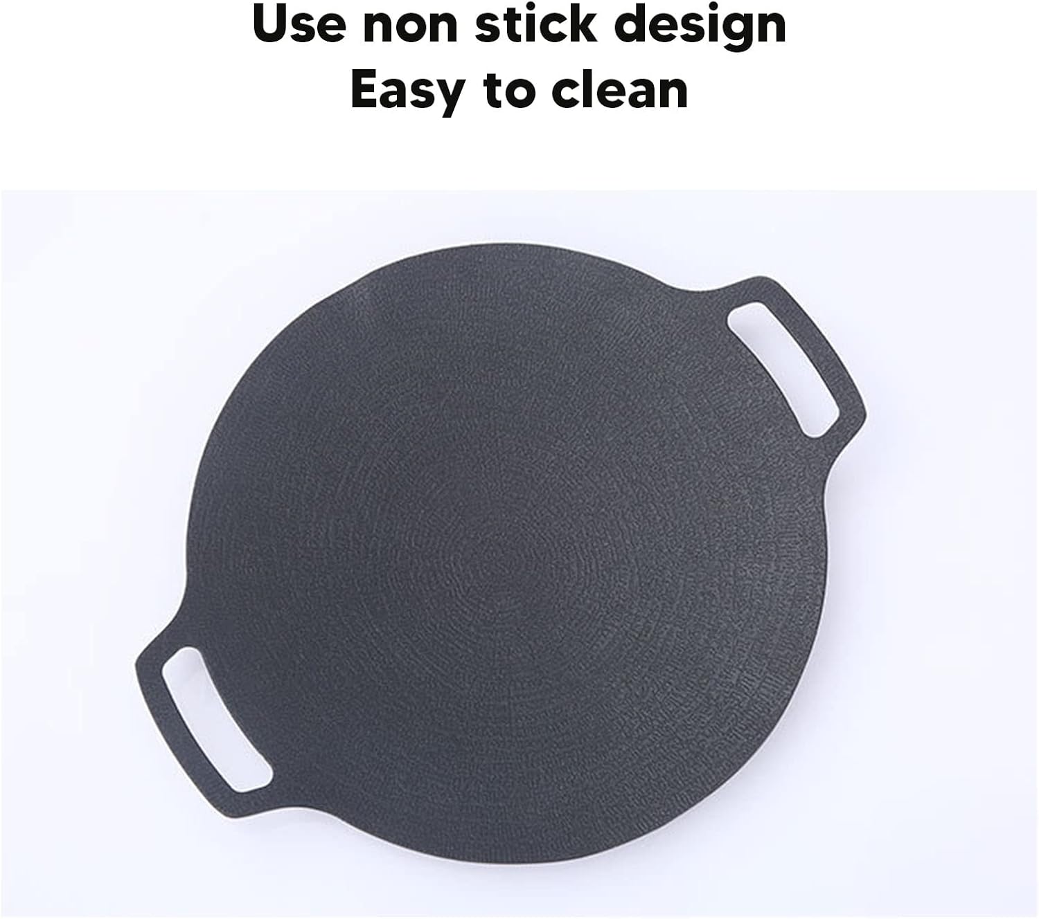 Luqeeg Parrilla antiadherente para barbacoa coreana con asas dobles, plancha de cocción rápida y uniforme para cocinar, camping, picnic, playa,