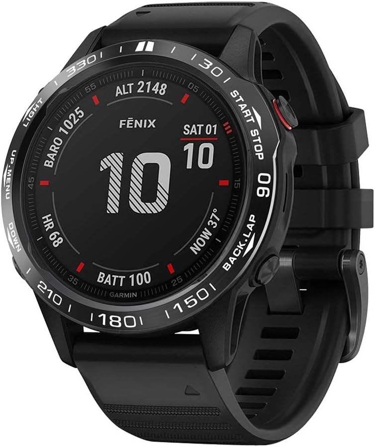 Anillo de bisel para reloj Garmin Fenix 6X6X Pro, KTAB Premium acero inoxidable reloj bisel anillo adhesivo cubierta anti arañazos y colisión