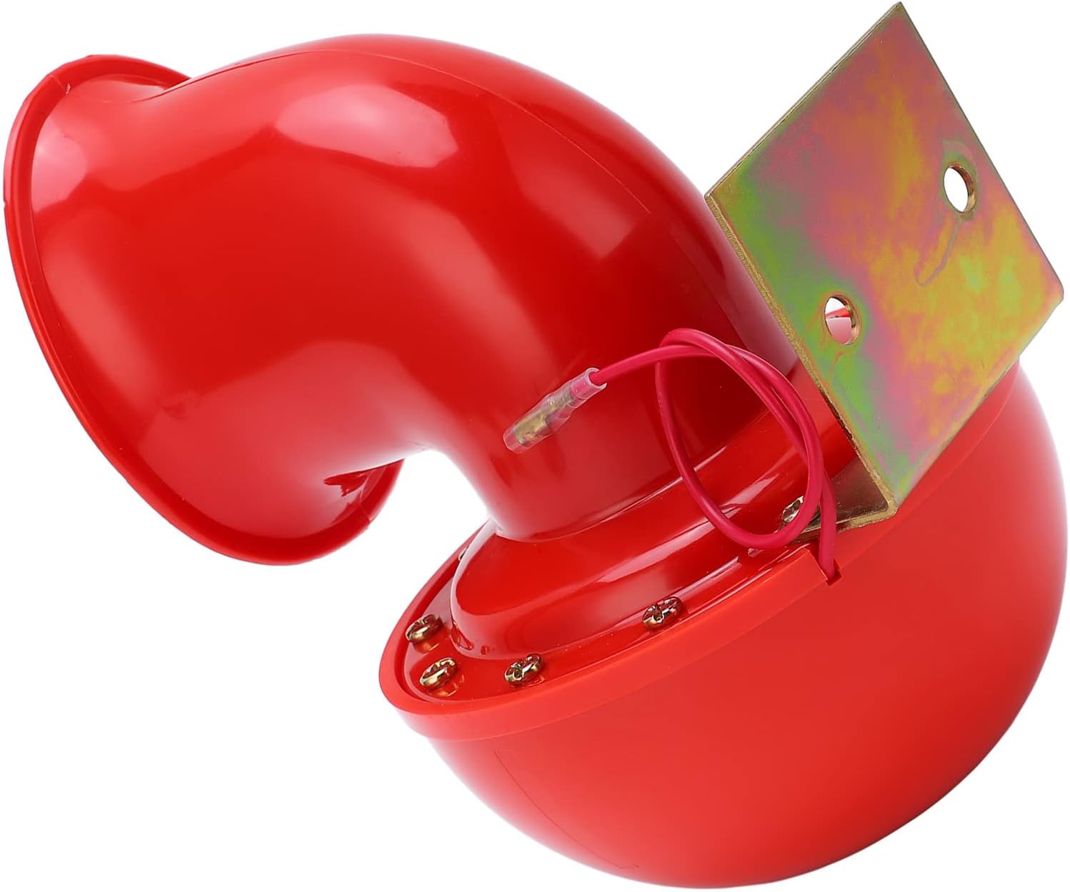Bocina de coche, 12 V 150 db, bocina de aire roja, cuerno de toro eléctrico, bocina de metal con sonido de vaca para camión, tren, barco,