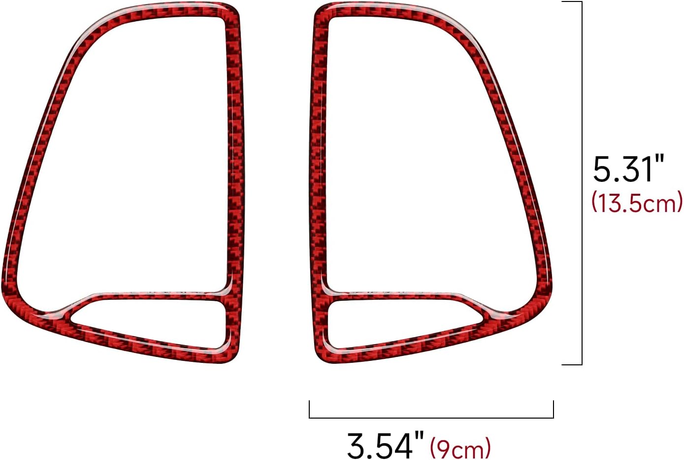 BRMYL Calcomanías de salida de aire para consola central de automóvil, accesorios para Dodge Challenger 2015-2023, calcomanías de fibra de carbono
