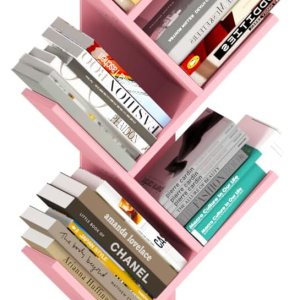 Yoobure Estantería de árbol  Estantería retro de 6 estantes, estante alto de almacenamiento de libros de madera para CDpelículaslibros, estantes Yoobure Estantería de árbol  Estantería retro de 6 estantes, estante alto de almacenamiento de libros de madera para CDpelículaslibros, estantes