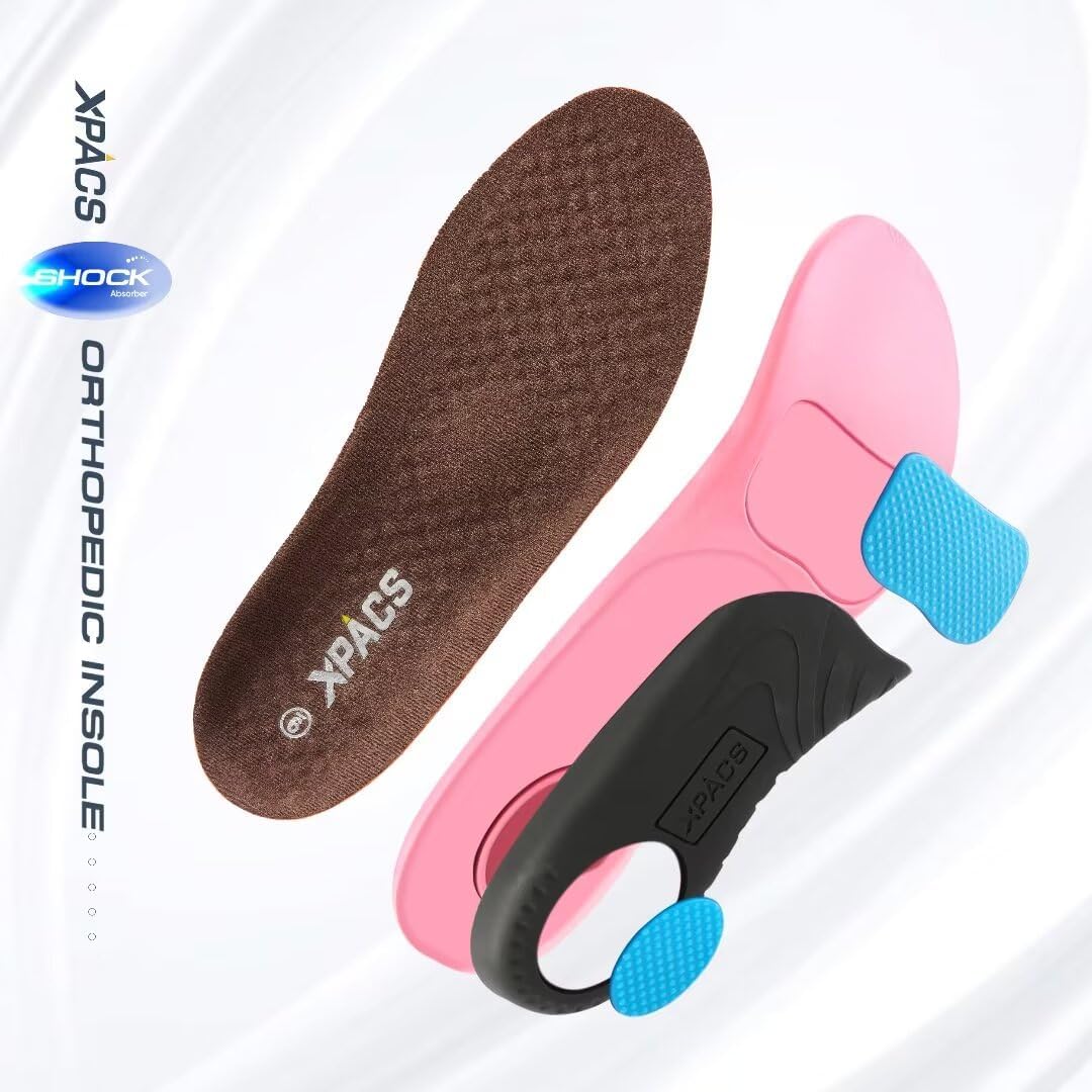 XPACS Tenis ortopédicos para caminar para mujer, cómodos tenis de moda para fascitis plantar, soporte de arco, zapatos casuales para aliviar el