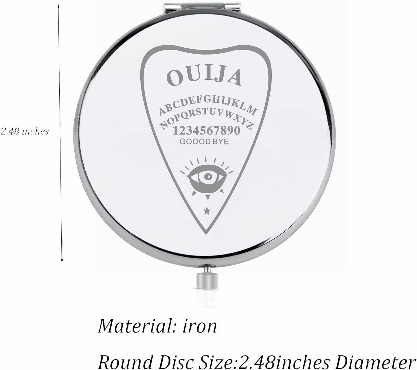 FEELMEM Ouija Espejo de maquillaje compacto regalo Oujia Board Gift Wiccan Jewelry Game Lover Gift Ouija Gamer Jewelry