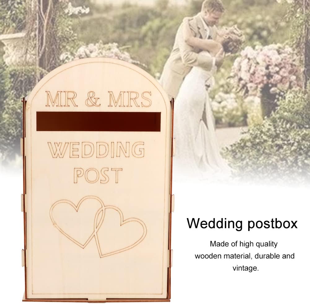 Caja de madera para tarjetas de boda con cerradura, buzón de boda, caja de regalo de bricolaje, caja de recepción para recuerdos de fiesta, baby