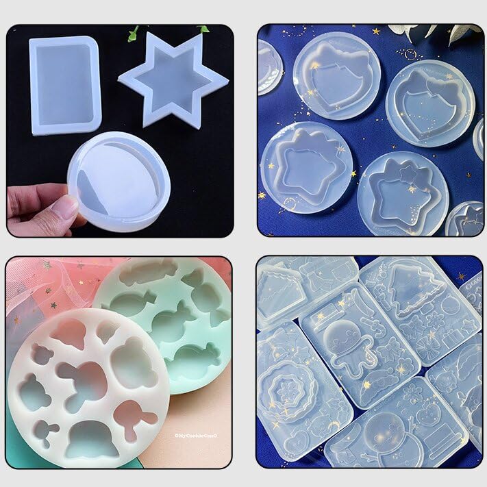 Kit de fabricación de moldes de silicona 30A N.W. 4.41 libras, moldeo de goma de silicona líquida, silicona no tóxica translúcida transparente para