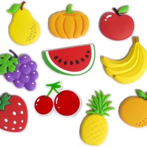 WOTOY Imanes estéreos de frutas de dibujos animados lindos para nevera para niños, actividades y decoración del hogar, un juego de 10 piezas WOTOY Imanes estéreos de frutas de dibujos animados lindos para nevera para niños, actividades y decoración del hogar, un juego de 10 piezas