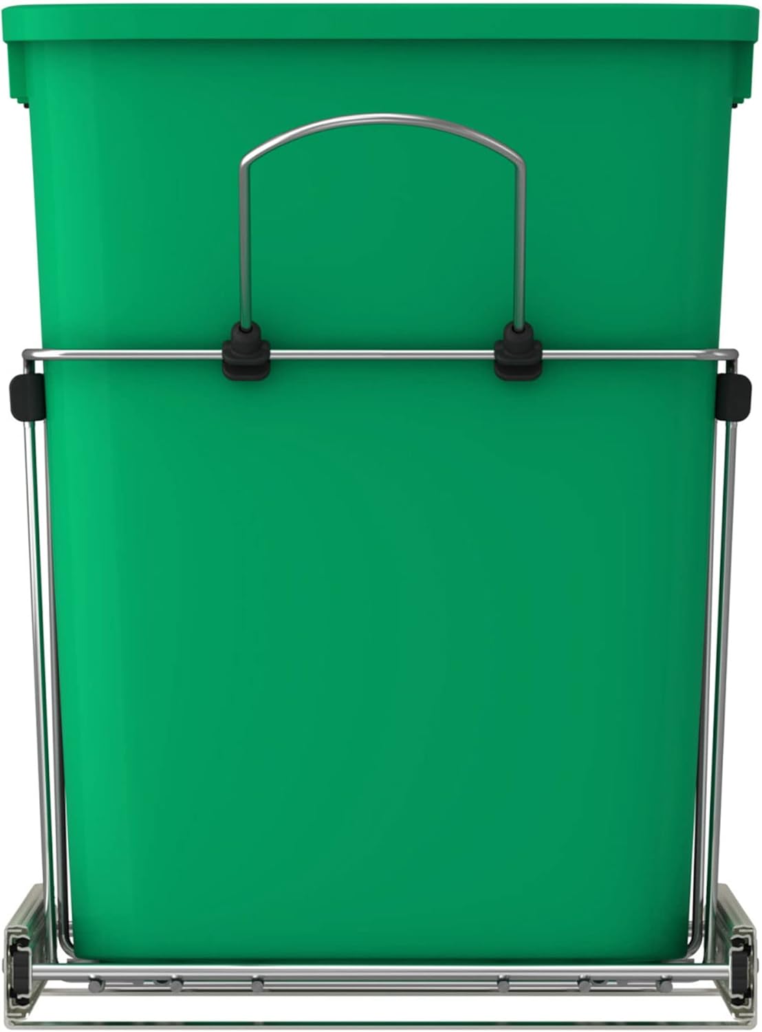 Rev-A-Shelf RV-15KD-1918C-S – Bote de basura extraíble para debajo de los gabinetes de cocina, 27 cuartos de galón, 12 galones, con tobogán de