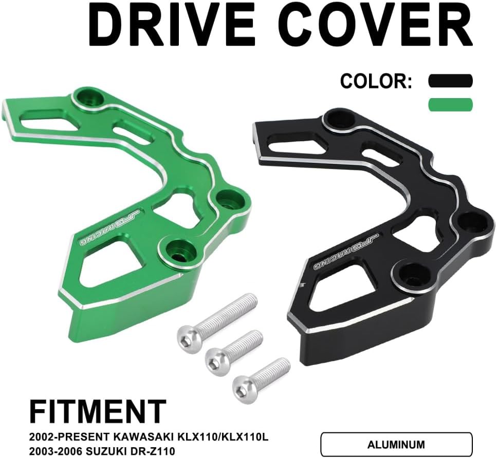 Cubierta de cadena de protección de piñón delantero de motocross, cubierta de piñón de cadena CNC, protector de aluminio para KLX110KLX110L