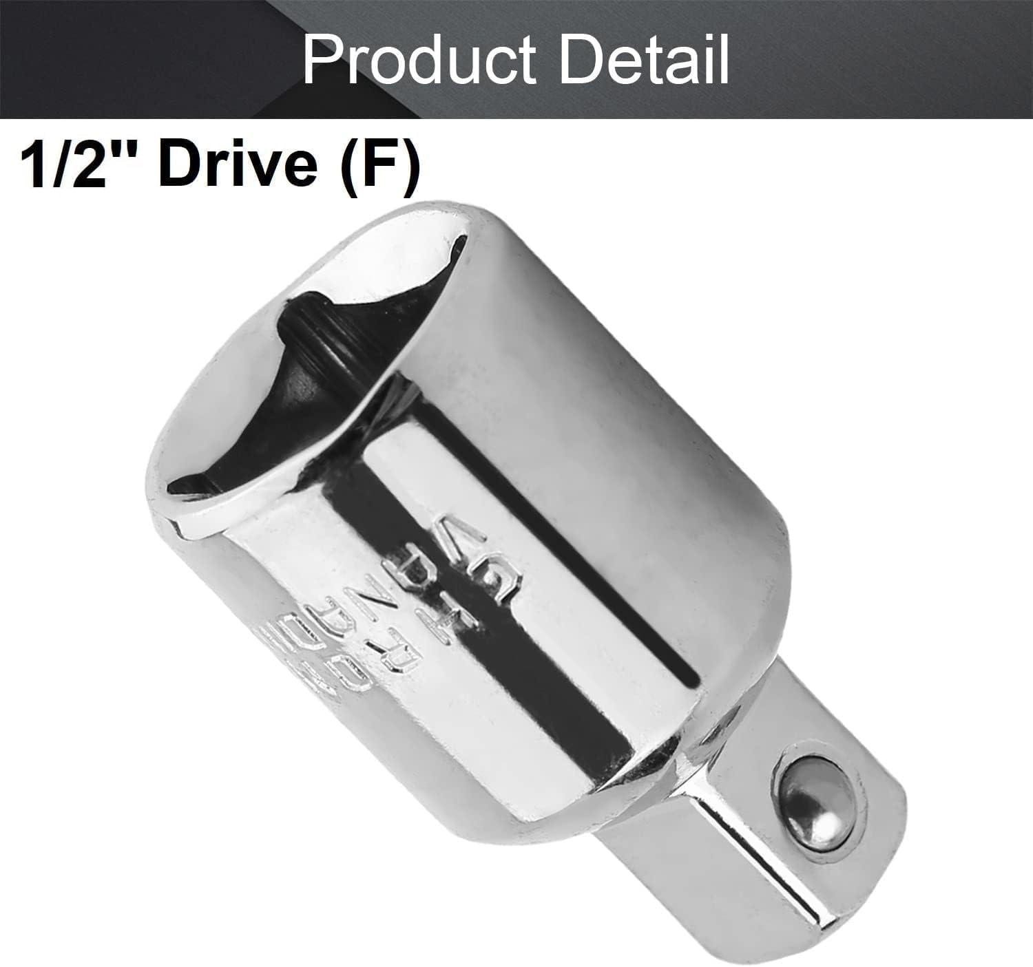 Utoolmart Adaptador de enchufe de impacto de 12 pulgada (F) x 38 pulgadas (M) para llaves de trinquete, convertidor Cr-V para reductor de manga,