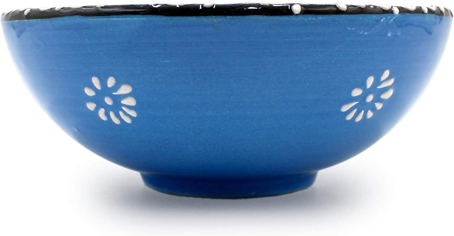 Küchengeräte Cuenco decorativo de cerámica turca pintado a mano de 6.2 pulgadas inc%100  Cuenco de servir hecho a mano para aperitivos, ensalada,