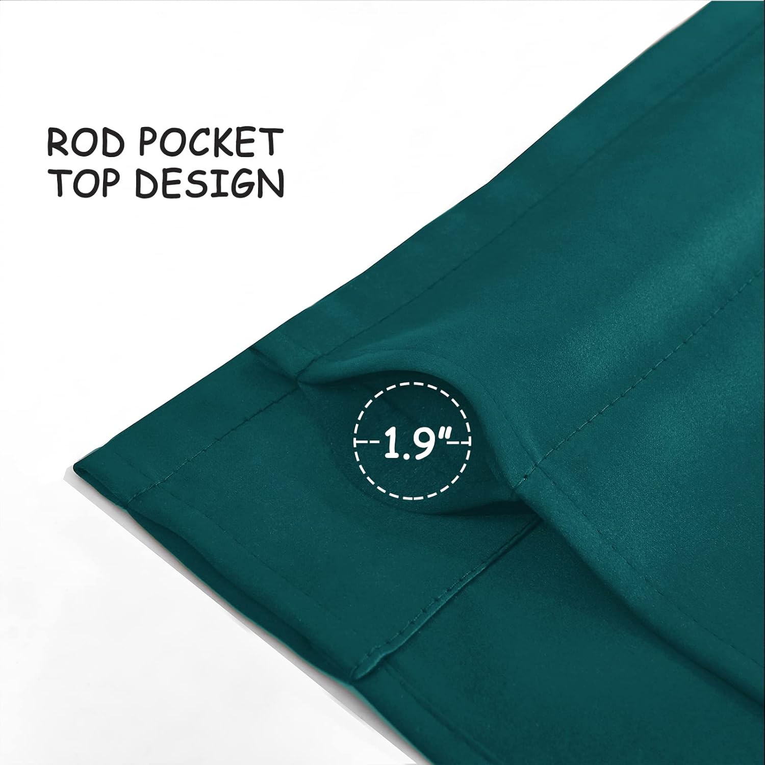 Cenefas verdes para ventanas, cocina, baño, comedor, sala de estar, dormitorio, cafetería, oficina, lavandería, bolsillo para barra de 18 pulgadas