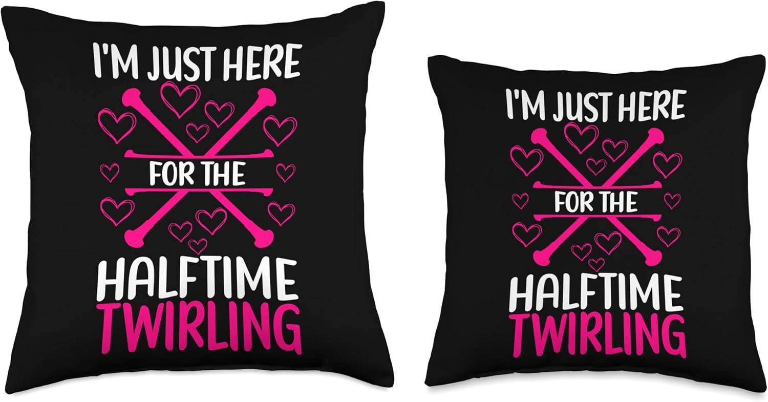 Baton Twirling Apparel Baton Twirler Majorette Twirling Outfit Majorette Baton Twirler Throw Pillow, 18×18, Multicolor