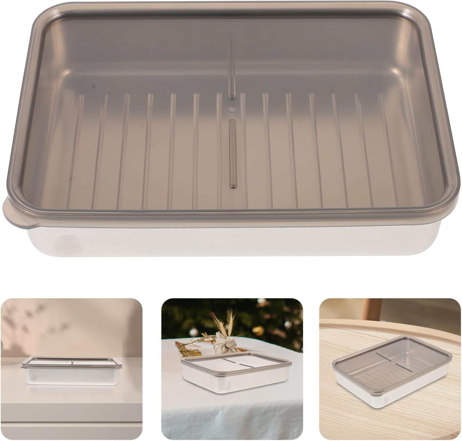 Kichvoe Contenedor de frutas para refrigerador, contenedor de alimentos frescos, contenedor de almacenamiento, contenedor de almuerzo, cajas de