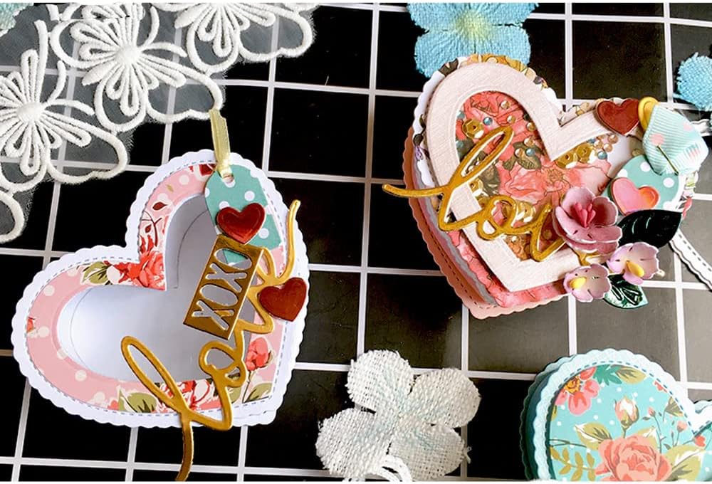 Heart Sweet Love Box – Plantillas de troqueles de corte de metal para hacer tarjetas, álbum, álbumes de recortes, manualidades, troquelado, corte de