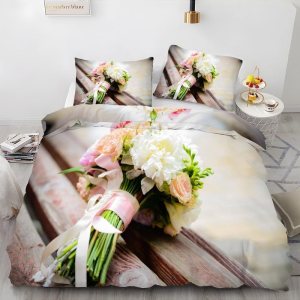 Light Brown Bouquet King Duvet Cover Flowers Print King Bedding Set Soft Microfiber Comforter Cover and 2 Pillow Shams 20″X36″, Bed Set Duvet Covers Light Brown Bouquet King Duvet Cover Flowers Print King Bedding Set Soft Microfiber Comforter Cover and 2 Pillow Shams 20″X36″, Bed Set Duvet Covers