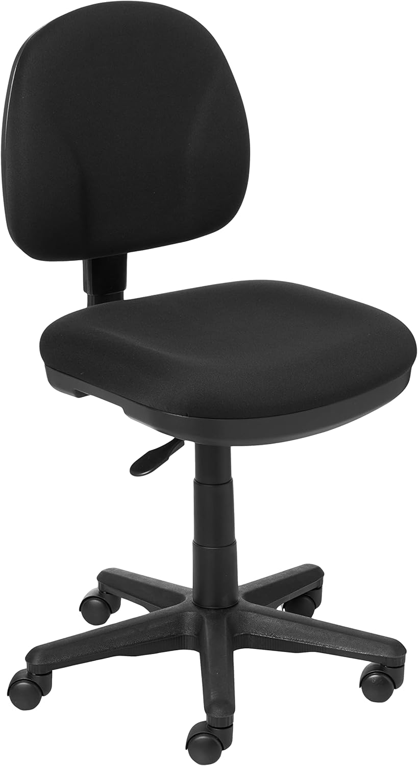 Office Star Silla de trabajo neumática esculpida con asiento acolchado grueso y soporte lumbar integrado, Coal FreeFlex