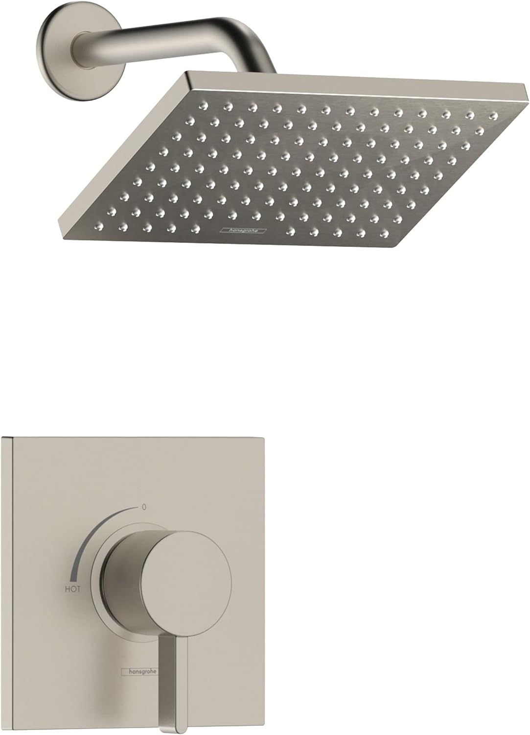 hansgrohe Vernis Blend 04959820 – Juego de ducha de 1.75 GPM, 1 pulverizador, acabado de ducha completo en níquel cepillado, 04959820
