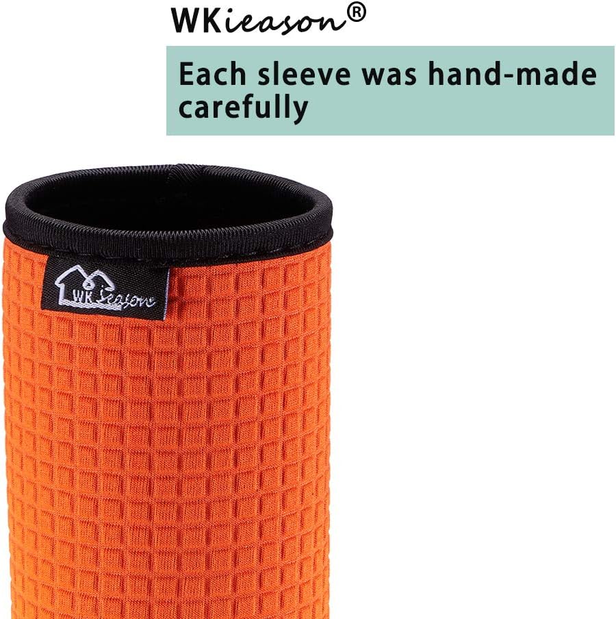 WKieason – Funda de neopreno de boca ancha para tarros de masón, de 16 a 24 onzas (24 onzasverdegrisnaranja)