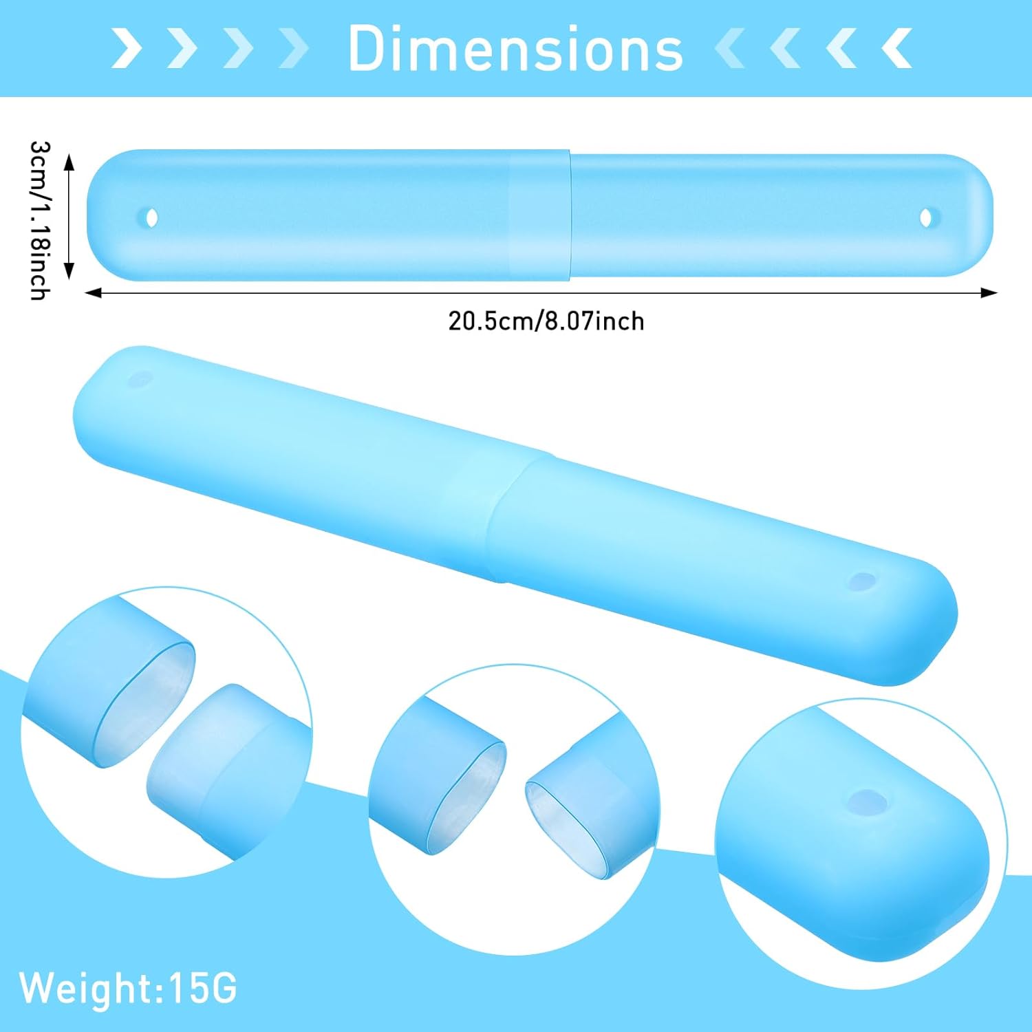 60 soportes de plástico para cepillos de dientes portátiles, funda protectora para cepillos de dientes, para interiores y exteriores, viajes, hogar,