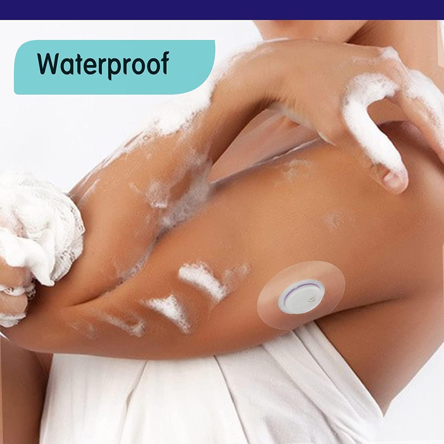 Paquete de 55 cubiertas de sensor de estilo libre para libre, 3 parches transpirables e impermeables sin agujero, cinta CGM precortada sin pegamento