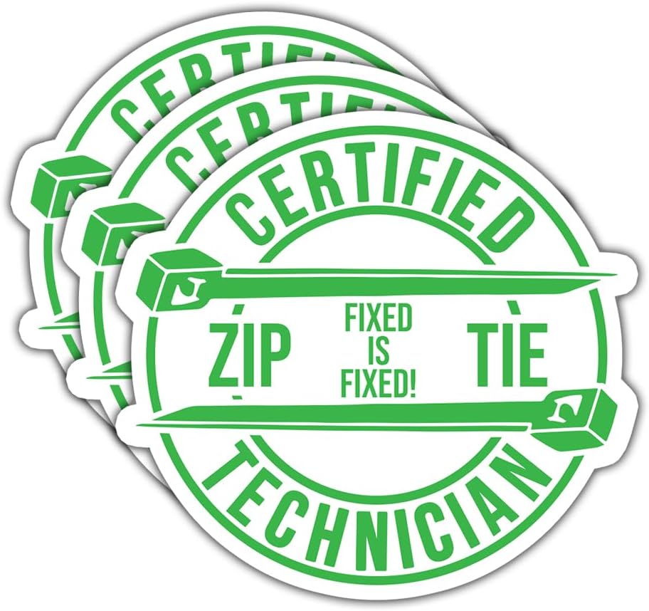SUNHADO (3 unidades) Adhesivo certificado con lazo de cremallera, adhesivo técnico para casco duro, mecánico, electricista, liniero, soldador,