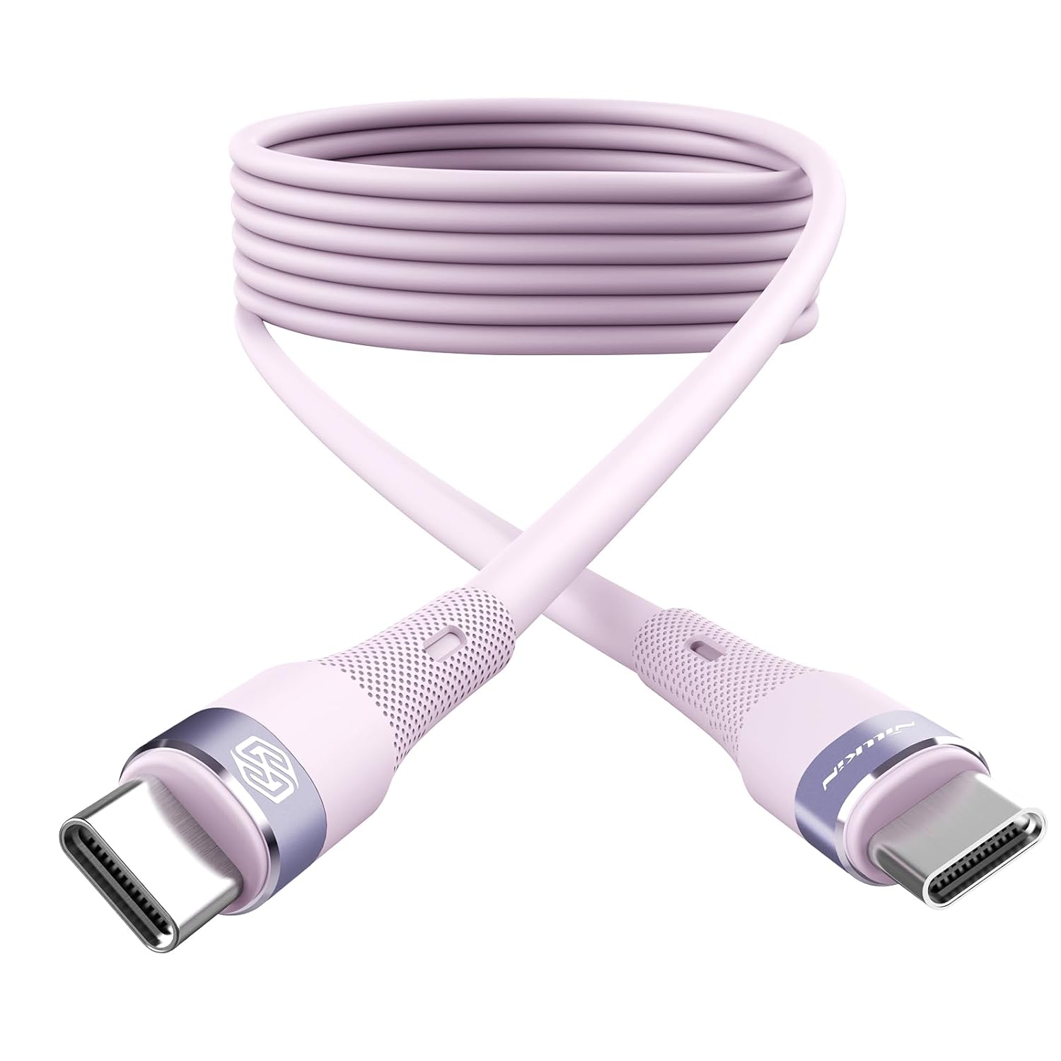 Nillkin Cable USB C a USB C, silicona líquida, 4 pies, cable de carga rápida de 60 W tipo C para iPhone 1515 Pro15 Plus15 Pro Max, Samsung Galaxy
