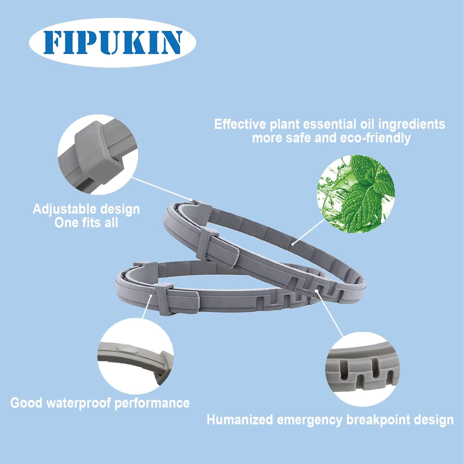Collar natural y seguro para pulgas y garrapatas para perros pequeños, protección de 8 meses, impermeable, 13.8 pulgadas, talla única, herramienta