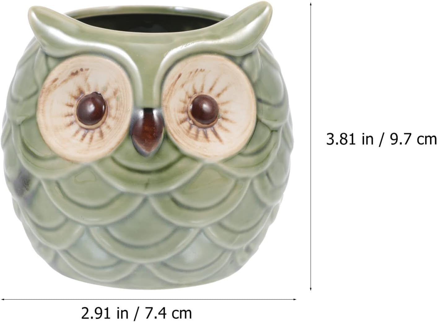HOMSFOU Taza de bar Tiki con forma de búho, copa de cóctel de cerámica, taza de champán hawaiana Luau para fiesta, linda taza de vino de jugo