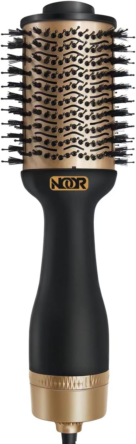 Cepillo secador de pelo 4 en 1 para mujer, alisador de pelo, cepillo secador de pelo voluminizador y estilizador con tecnología de iones negativos,