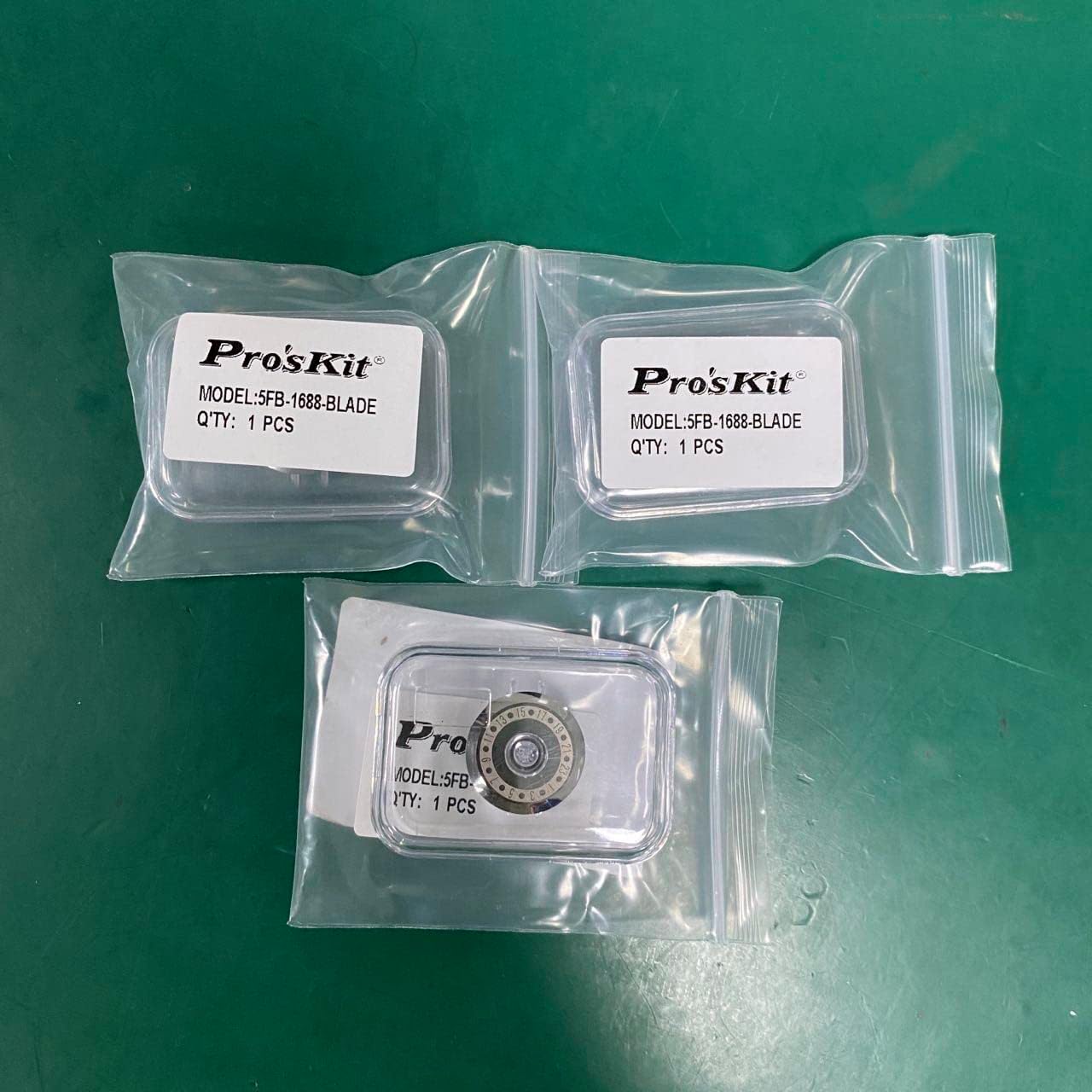1 cuchilla original Pros’kit FB-1688 de fibra óptica Proskit 5FB-1688 hoja de fibra fría prensado en frío 23 caras