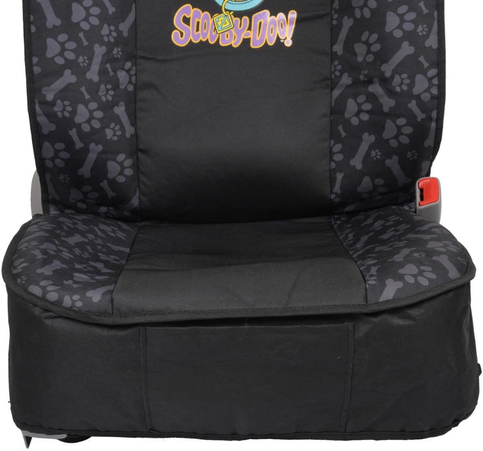 Scooby Doo – Fundas de asiento de automóvil impermeables para perros, paquete de 2 asientos delanteros, protector de asiento delantero Oxford negro